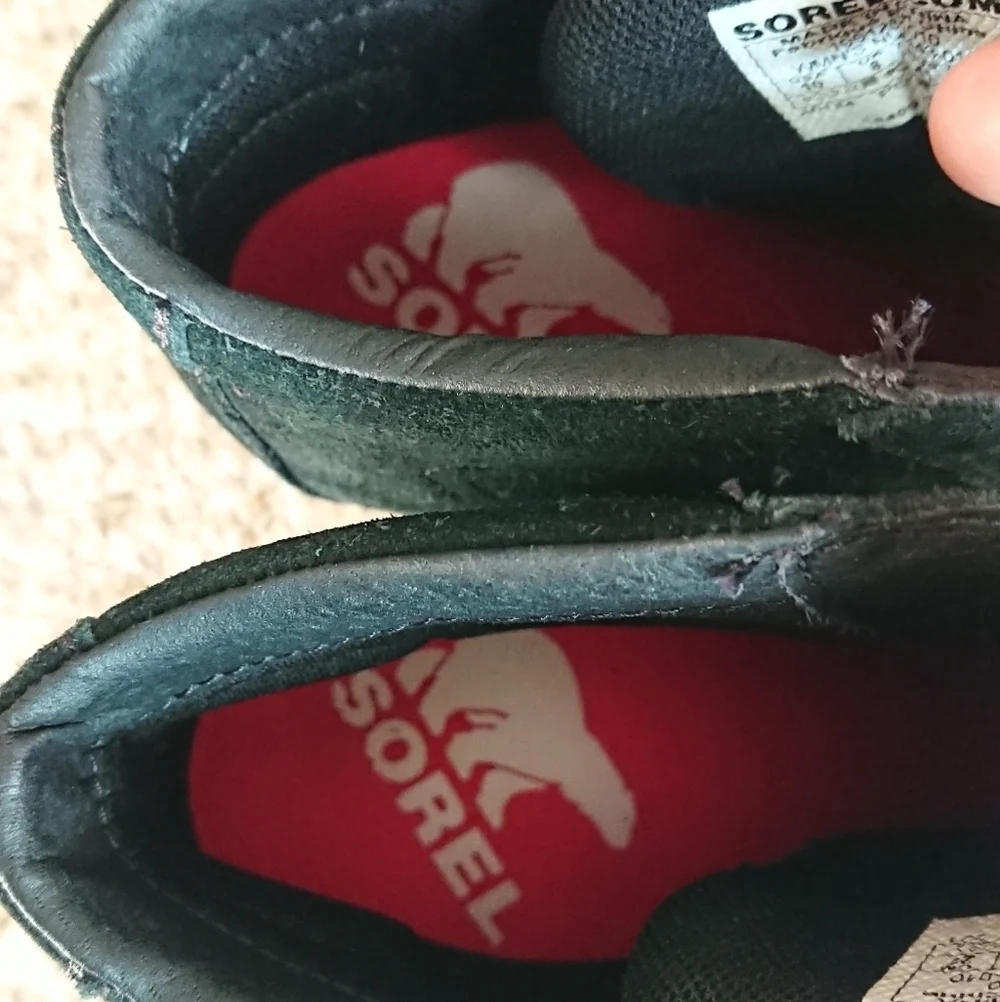 SOREL black suede Out N About Wedge II Shoe size 9.5